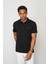 Siyah Blue Regular Fit Polo Yaka Erkek T-Shirt E1012 5