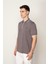 Kül Regular Fit Polo Yaka Fermuarlı Erkek T-Shirt E1014 2