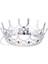 Taşlı Rönesans Kraliyet Gümüş Renk Kraliçe Tacı 2