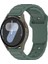 Huawei Watch Gt Sport (46.5 Mm) Uyumlu 22MM Yeni Tasarım Silikon KORDON-132 Koyu Yeşil 2