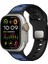 Apple Watch 5 (44MM) Uyumlu Yeni Tasarım Silikon KORDON-135 Lacivert-Siyah 2