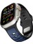 Apple Watch 5 (44MM) Uyumlu Yeni Tasarım Silikon KORDON-135 Lacivert-Siyah 3