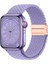 Apple Watch Se (44MM) Uyumlu Hasır Örgülü KORDON-134 Lila 1