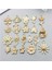 ( 20 x Adet ) 1 Set Gold Flower Tema Altın Çiçek Bileklik & Kolye Ucu 1