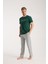 Erkek Yeşil Kısa Kol Pijama Takımı 1