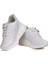 Kız Çocuk Beyaz Fermuarlı Bağcıklı Taşlı Sneaker Dolgu Taban Rahat Spor Ayakkabı 2