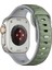 Apple Watch 4 (44MM) Uyumlu Yeni Tasarım Silikon KORDON-135 Açık Yeşil-Gri 1