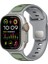 Apple Watch 4 (44MM) Uyumlu Yeni Tasarım Silikon KORDON-135 Açık Yeşil-Gri 2