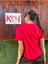Pantone Çilek/ Kadın Kırmızı Renk T-Shirt 3