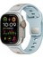 Apple Watch 8 (45MM) Uyumlu Yeni Tasarım Silikon KORDON-135 Açık Mavi-Gri 2