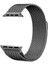 Apple Watch 9 (45MM) Uyumlu Mıknatıslı Hasır Metal Kordon-01 Gri 1
