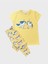 Kız Çocuk %100 Pamuklu Sarı Unıcorn Desenli Kısa Kollu Altı Uzun Pijama Takımı 1