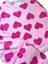 Kız Çocuk Pamuklu Pembe Kalp Desenli Uzun Kollu Mevsimlik Pijama Takımı 4