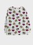 Kız Çocuk %100 Pamuklu Beyaz Kalp Kedi Desenli Uzun Kollu Pijama Takımı 4