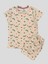 Kız Çocuk %100 Pamuklu Pembe Gökkuşağı Desenli Kısa Kollu Şortlu Yazlık Pijama Takımı 2
