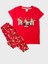 Kız Çocuk %100 Pamuklu Bear Ayıcık Desenli Kısa Kollu Yazlık Pijama Takımı 1