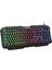 Rainbow Işıklandırmalı 104+10 Multimedya Tuşlu Full Set Dizilim Membran Gaming Oyuncu Klavyesi 2