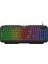 Rainbow Işıklandırmalı 104+10 Multimedya Tuşlu Full Set Dizilim Membran Gaming Oyuncu Klavyesi 3