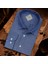 Linen Keten Klasik %100 Cotton Uzun Kollu Slim-Fit Terletmeyen Mavi Gömlek (Regular Kalıp) 1