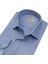 Linen Keten Klasik %100 Cotton Uzun Kollu Terletmeyen Tek Cepli Kapaklı Mavi Gömlek (Regular Kalıp) 2