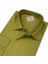 Linen Keten Klasik %100 Cotton Uzun Kollu Terletmeyen Yeşil Gömlek (Regular Kalıp) 2