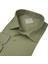 Linen Keten Klasik %100 Cotton Uzun Kollu Slim-Fit Terletmeyen Yeşil Gömlek (Regular Kalıp) 2