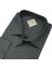Linen Keten Klasik %100 Cotton Uzun Kollu Slim-Fit Terletmeyen Antrasit Gömlek (Regular Kalıp) 2