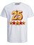 Kupa 25 Altında 5 Yıldız Baskılı Pamuklu Yetişkin Tişört 1