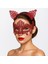 Romantik Kırmızı Dantel Maske Seti – Kedi Kulaklı Taç ve Maske 3 No 1