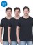 Crew Neck 3 Lü Siyah Basic Tişört 1