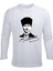 Uzun Kollu Mustafa Kemal Atatürk I?mza Görselli? Çocuk Pamuklu T-Shi?rt 1