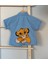 Simba Baskı Desenli Unisex Açık Mavi Düğmeli Gömlek 5