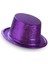 Bfs Koyu Mor Renk Violet Parıltılı Simli Fötr Silindir Parti Şapkası 3