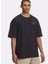 6005668-001-UA Hwt Woven Label Ss Siyah Bisiklet Yaka Normal Baskılı Erkek T-Shirt 1
