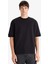 Loose Fit Rahat Kesim Bisiklet Yaka Ağır Kumaş Basic Düz Kısa Kollu Tişört B4844AX25AU 3