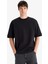Loose Fit Rahat Kesim Bisiklet Yaka Ağır Kumaş Basic Düz Kısa Kollu Tişört B4844AX25AU 4