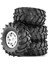 4 Adet 128MM 1/10- Beadlock Jant Lastik Seti Beyaz (Yurt Dışından) 1
