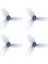 2 Çift 31MM 3 Kanatlı Pc Pervane Hafif Pervane 1.0mm Şaft METEOR65 METEOR65PRO AIR65 Quadcopter Gri (Yurt Dışından) 1