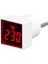 Dijital Voltmetre Kare AC220V Kare Gerilim Test Cihazı LED Ekran ve Gösterge Işığı ile Ab Fiş Kırmızı (Yurt Dışından) 1