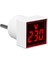 Dijital Voltmetre Kare AC220V Kare Gerilim Test Cihazı LED Ekran ve Gösterge Işığı ile Ab Fiş Kırmızı (Yurt Dışından) 5
