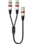 5 Paket 1.6ft Xlr Dişi - Çift Xlr Erkek Y Ayırıcı Kablo, Xlr Ayırıcı 1 Dişi - 2 Erkek Mikrofon Mikseri Için (Yurt Dışından) 2