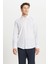 %100 Pamuk Slim Fit Dar Kesim Düğmeli Gömlek Yaka Armürlü Gömlek 3