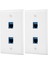 2'li Paket 2 Bağlantı Noktalı Ethernet Duvar Plakası, RJ45 Cat6 Dişi - Dişi Jak Sıralı Bağlayıcı Yüz Plakaları, 2 Bağlantı Noktalı (Yurt Dışından) 3
