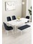 Clara Beyaz Mermer 80X132 Açılabilir Mdf Masa Yemek Odası Takımı,mutfak Takımı 4 Sandalye 1 Bench 2