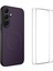 Samsung Galaxy S25 Fe Manyetik Kılıf Karbon Fiber Doku Pc Tpu Telefon Kılıfı 2 Adet Ekran Filmi ile (Yurt Dışından) 1