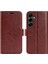 Samsung Galaxy S25 Fe Crazy Horse Doku Standlı Deri Telefon Kılıfı (Yurt Dışından) 1