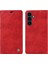 Samsung Galaxy S25 Fe Litchi Doku Cüzdan Manyetik Kapatma Deri Telefon Kılıfı (Yurt Dışından) 1