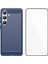Samsung Galaxy S25 Fe Fırçalanmış Dokulu Tpu Telefon Kılıfı ve Temperli Cam (Yurt Dışından) 1