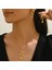 ADORE0045 Altın Kavisli Metal Stil Takı Seti (Yurt Dışından) 2