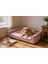 Premium Sofa Blok Sungerli Alezli Fermuarlı Yıkanabilir Köpek Yatağı-Pembe 7